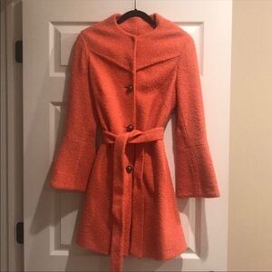 NWOT Bebe peachy mid length coat